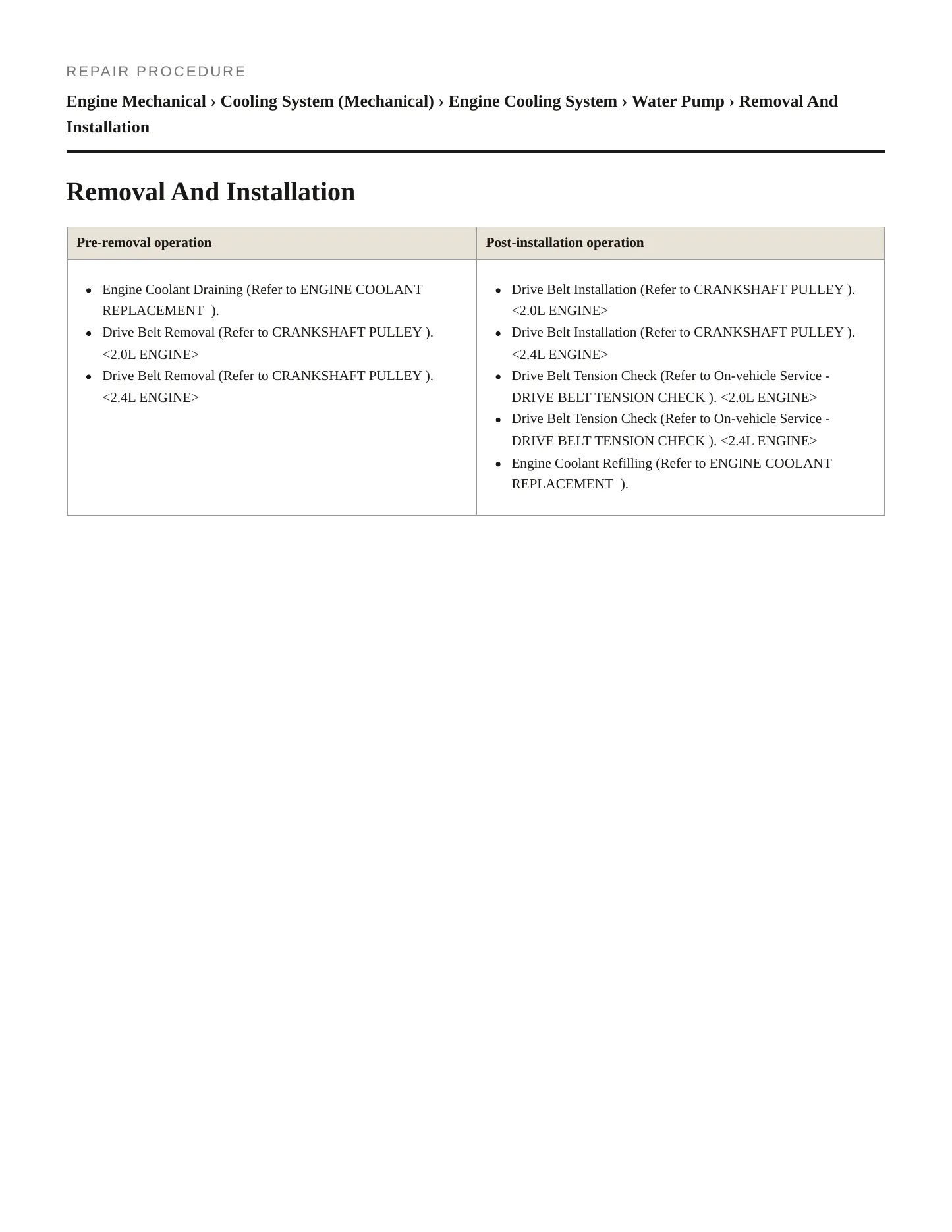 2024 Mitsubishi Outlander Sport Service and Repair Manual preview page 3