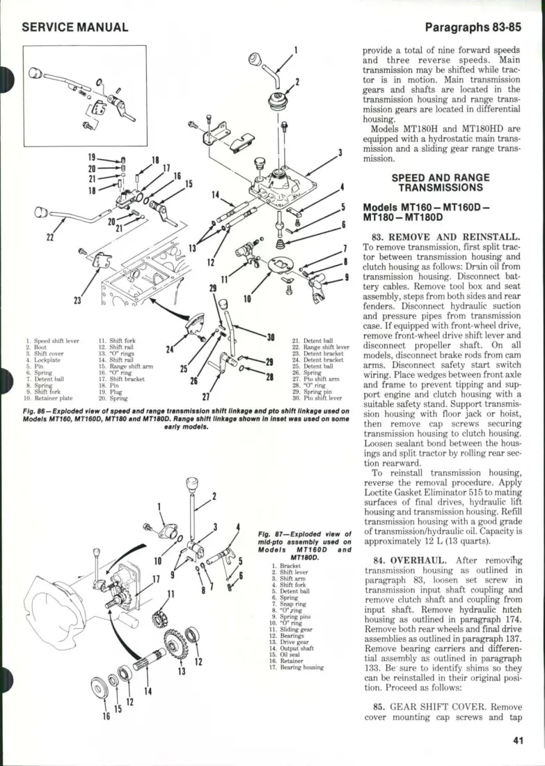 Mitsubishi MT Series Tractors Service & Repair Manual preview page 2