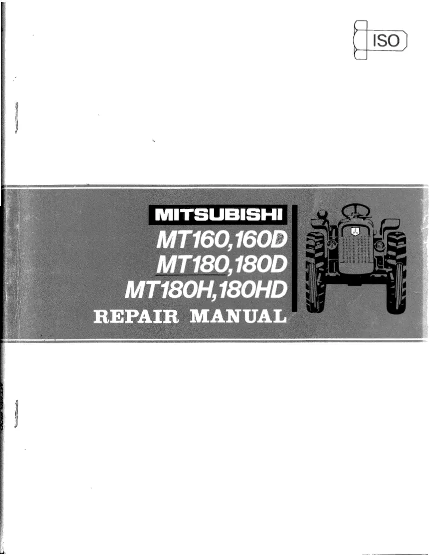 Mitsubishi MT160 MT160D MT180D MT180HD MT180H Tractor Service & Repair Manual preview page 1