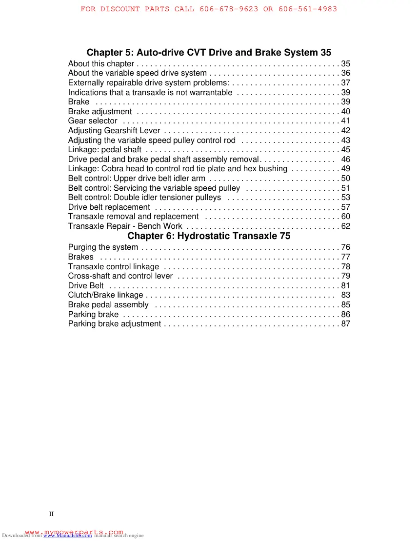 MTD 700 Series Riding Tractors Service & Repair Manual preview page 4