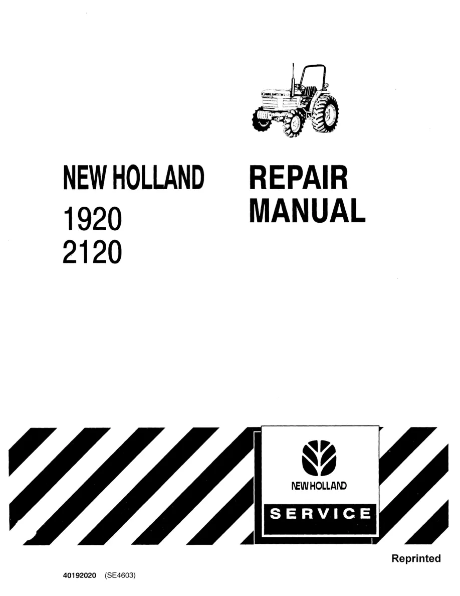 New Holland 1920 2120 Tractor Service & Repair Manual preview page 1
