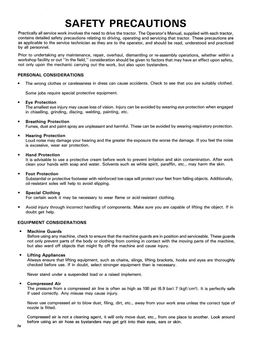 New Holland 1920 2120 Tractor Service & Repair Manual preview page 4