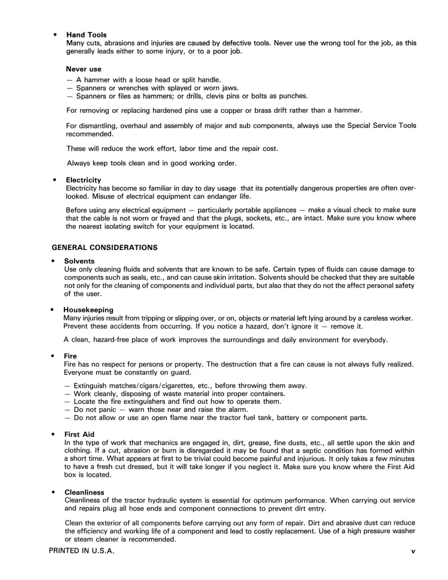 New Holland 1920 2120 Tractor Service & Repair Manual preview page 5