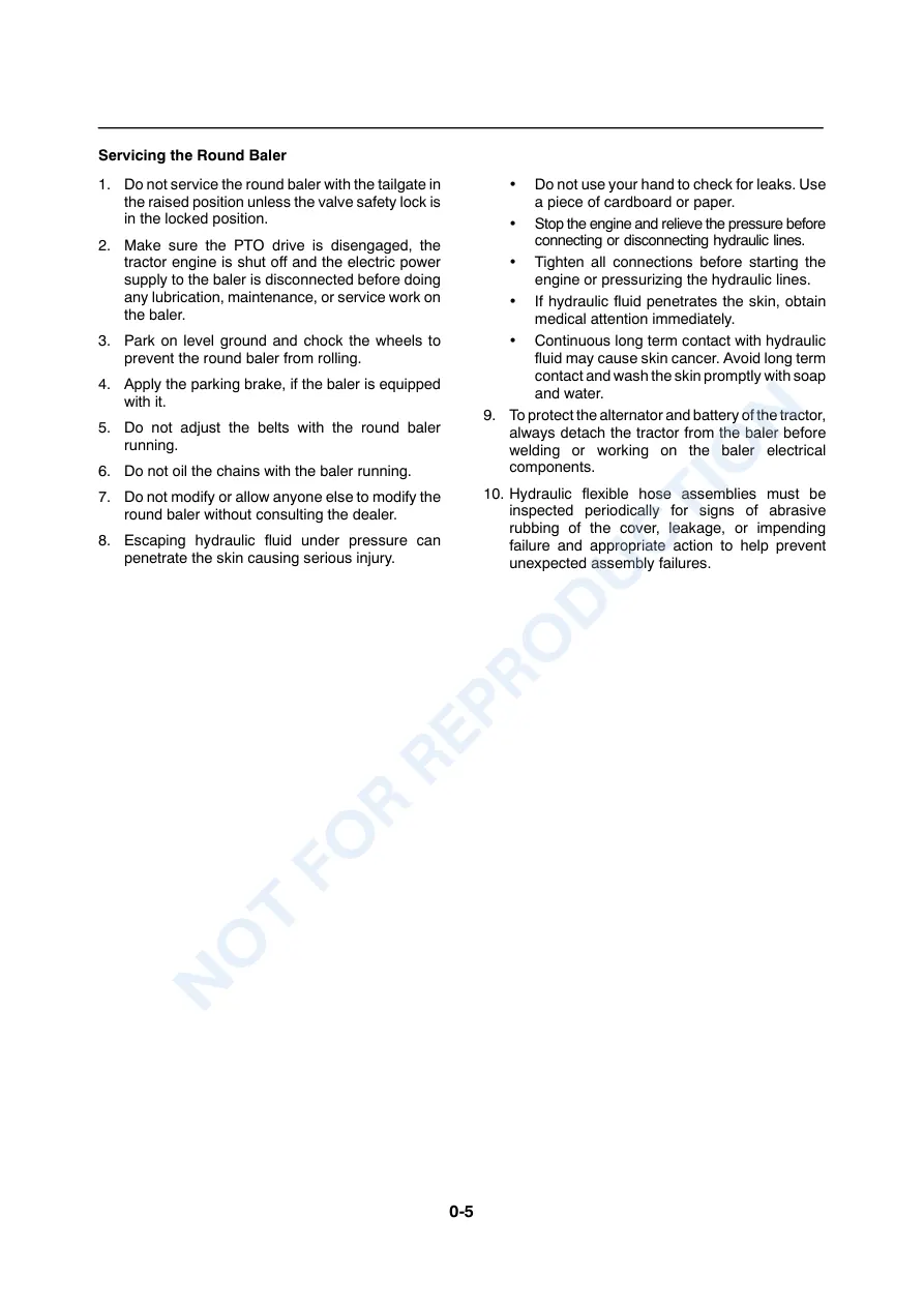 New Holland 2004 BR740 BR750 BR770 BR780 Round Baler Operator's Manual preview page 6