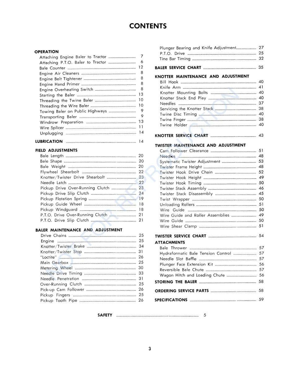 New Holland 276 Hayliner Baler Operator's Manual preview page 3