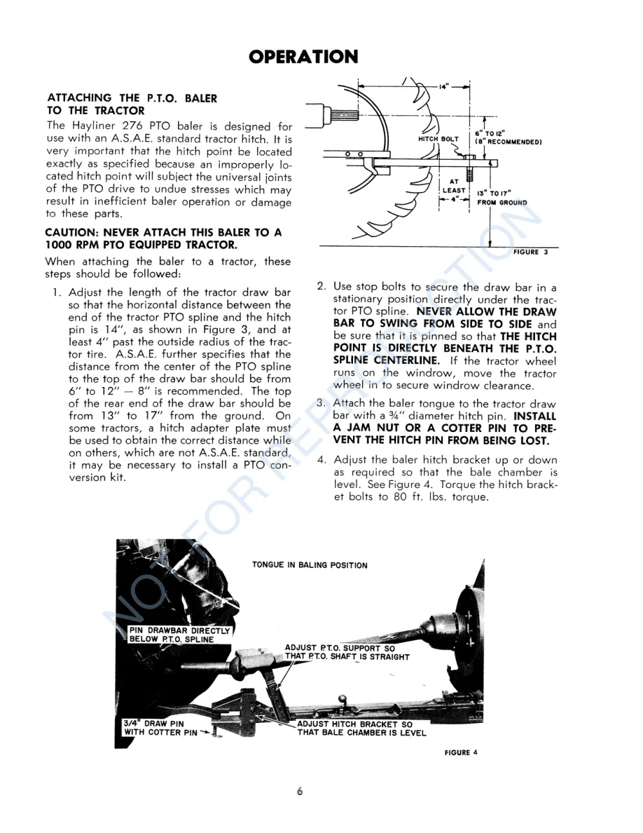 New Holland 276 Hayliner Baler Operator's Manual preview page 6