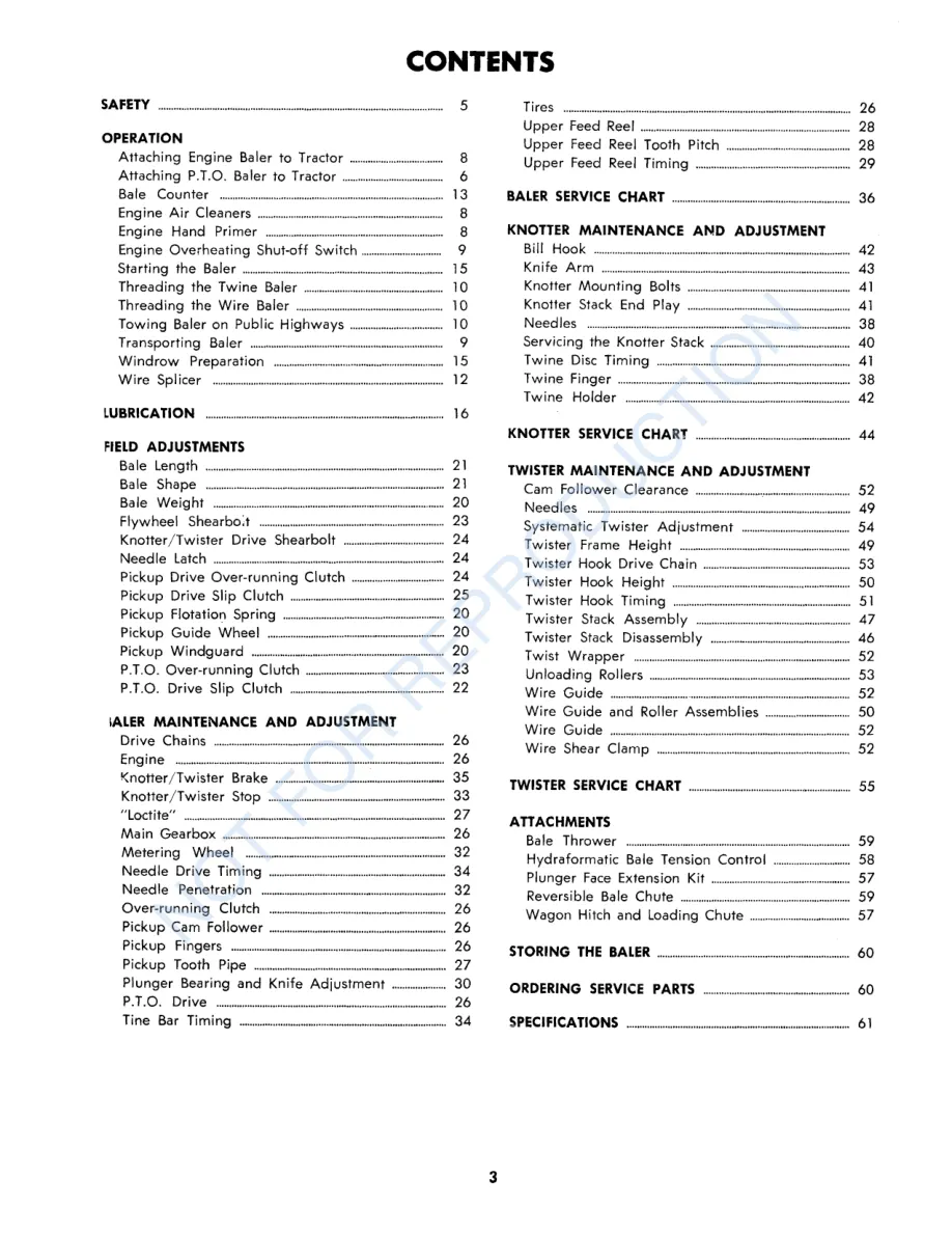 New Holland 277 Hayliner Baler Operator's Manual preview page 3