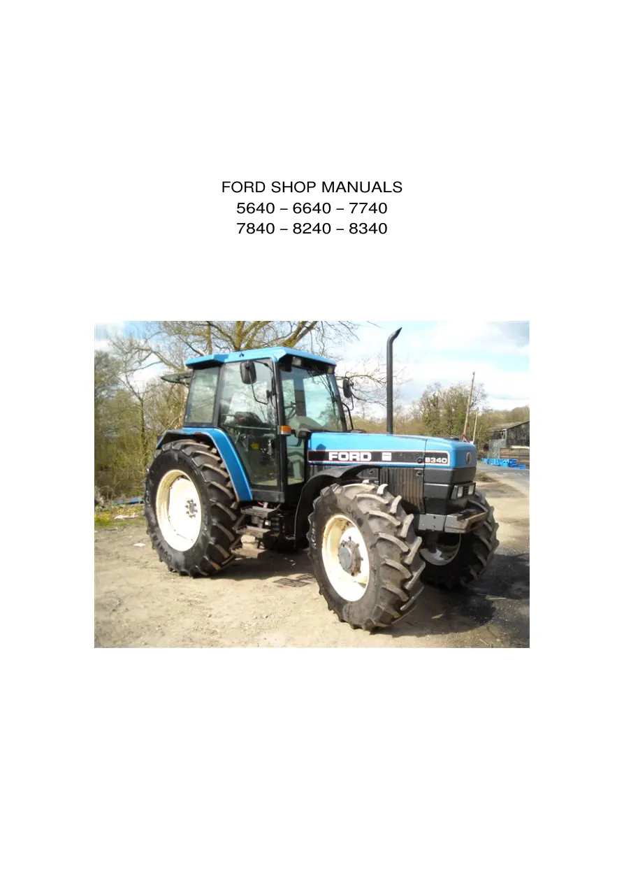 New Holland 6640 7740 Tractor Service & Repair Manual Set preview page 1