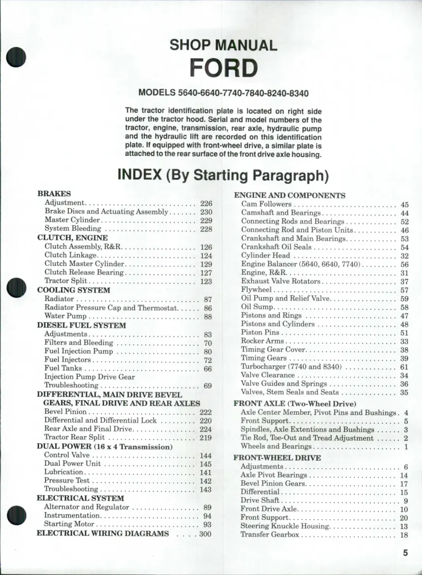 New Holland 6640 7740 Tractor Service & Repair Manual Set preview page 2