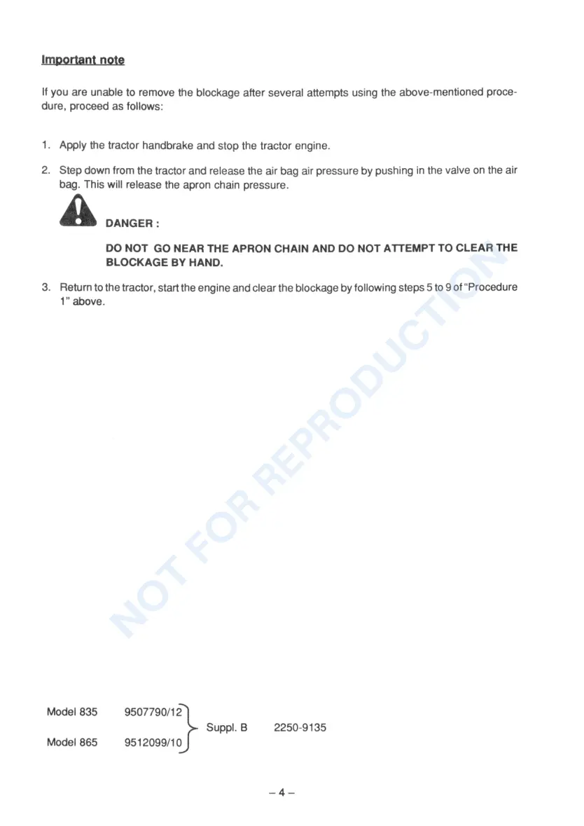 New Holland 835 Round Baler Operator's Manual preview page 6