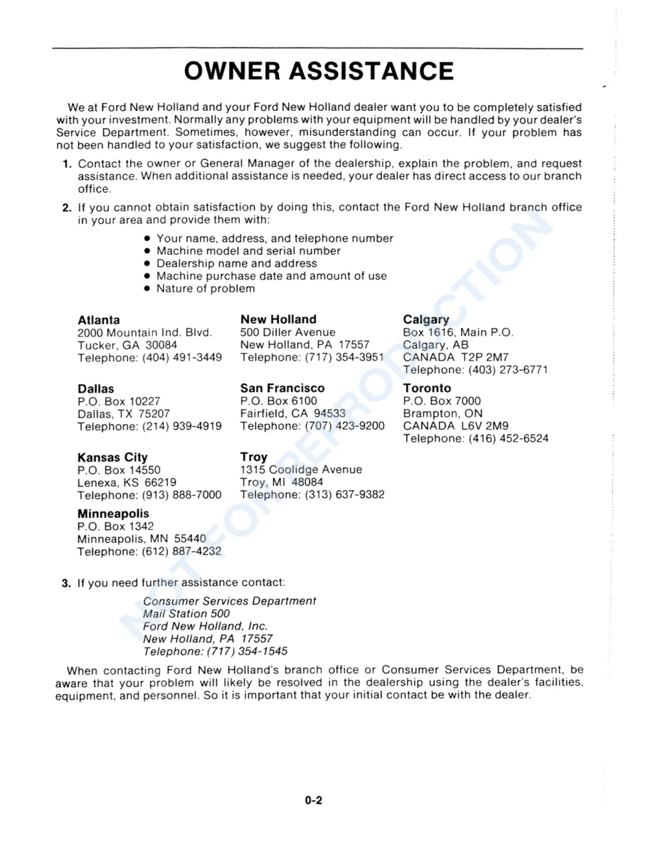 New Holland 853 Round Baler Operator's Manual preview page 4