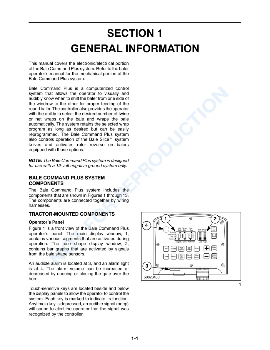 New Holland Bale Command Plus Baler Operator's Manual preview page 4
