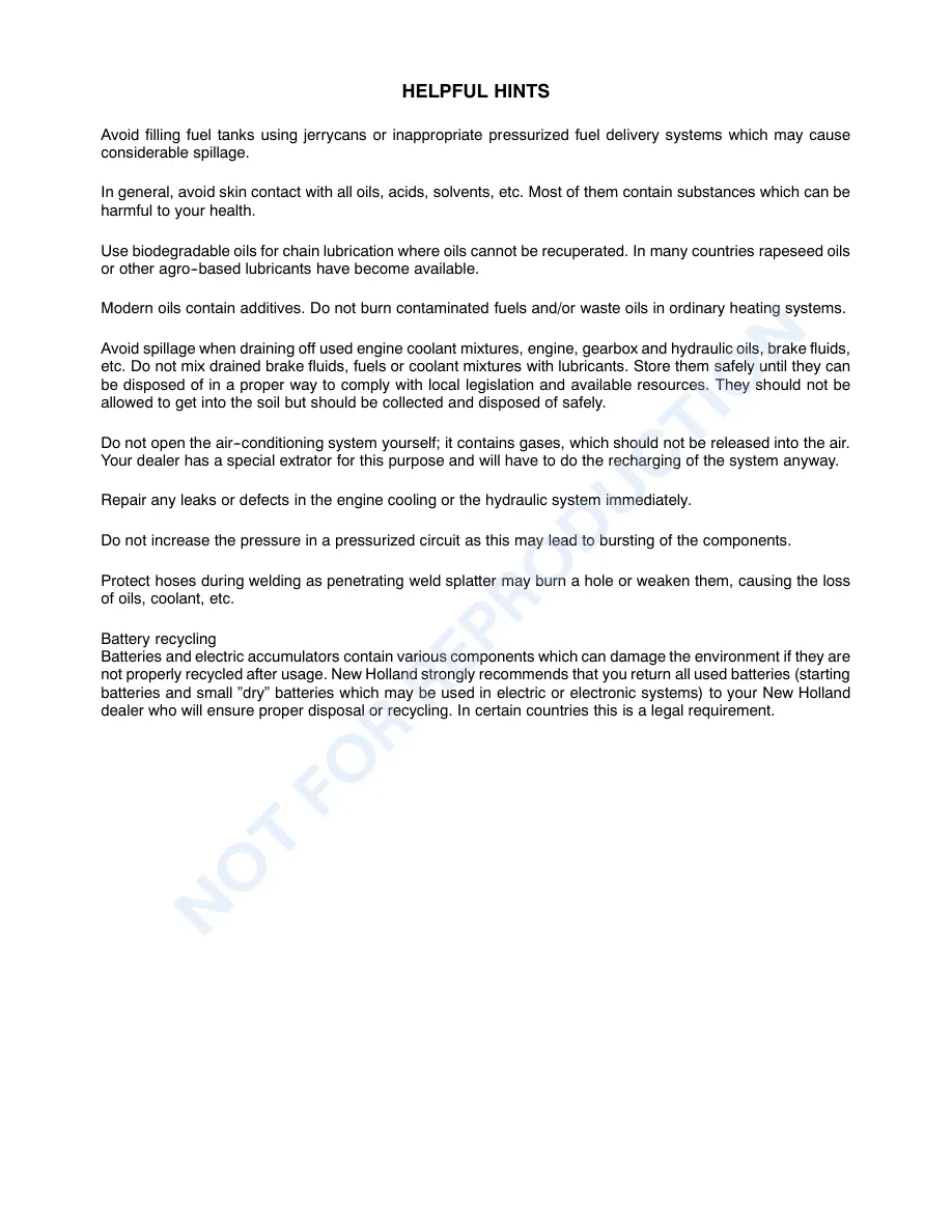 New Holland BB940 BB950 BB960 Large Square Baler Operator's Manual preview page 5
