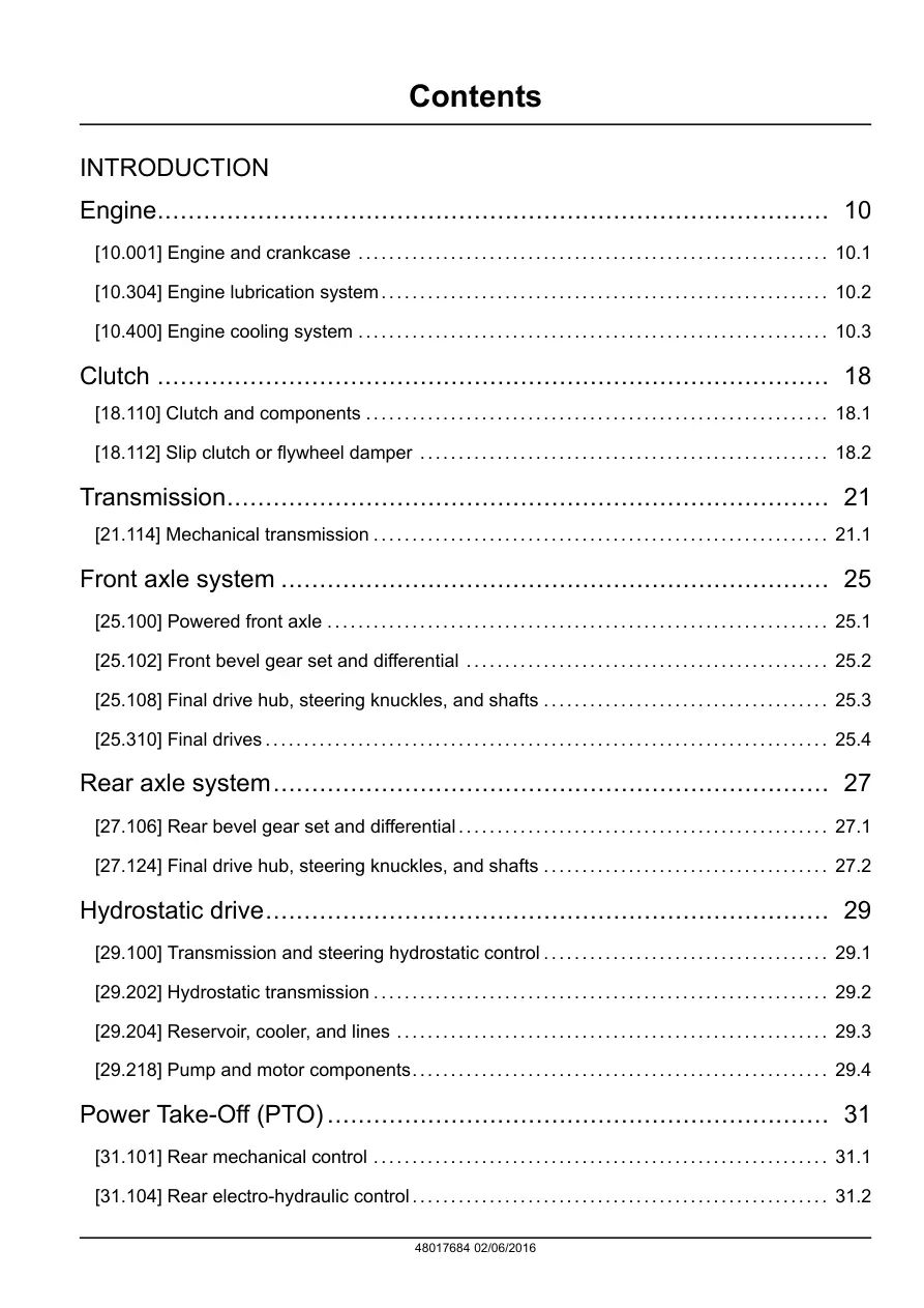 New Holland Boomer 20/25 Compact Tractors Service & Repair Manual preview page 4