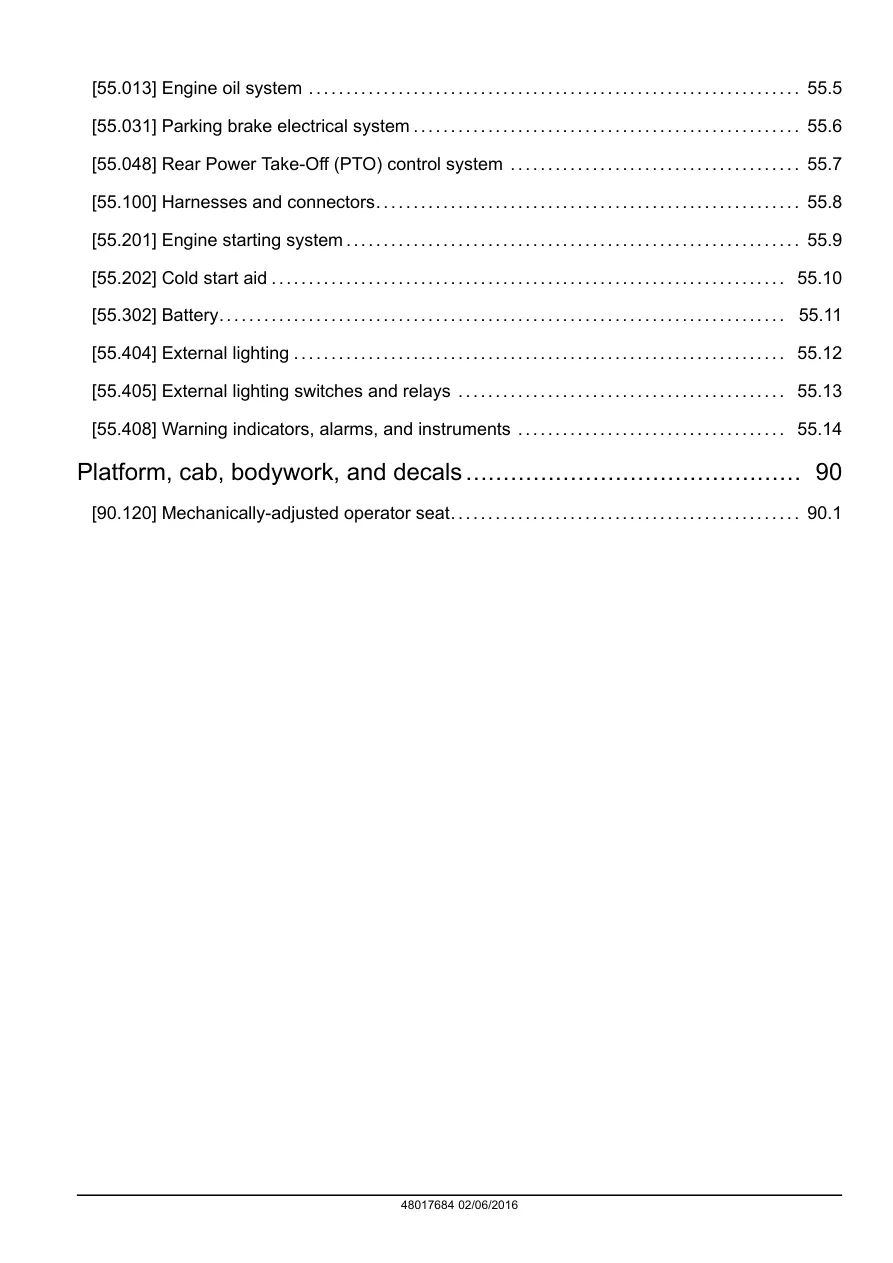 New Holland Boomer 20/25 Compact Tractors Service & Repair Manual preview page 6