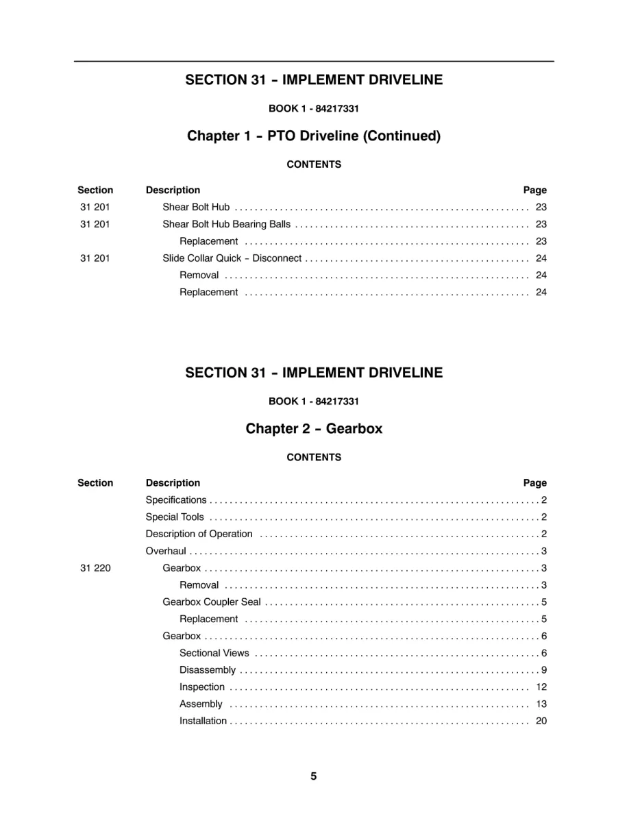 New Holland BR7060 BR7070 BR7080 BR7090 Baler Service & Repair Manual preview page 5