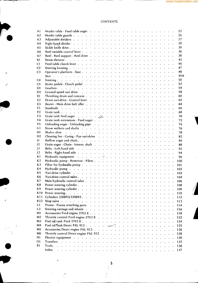 New Holland Clayson 133 135 Combine Parts Manual preview page 6