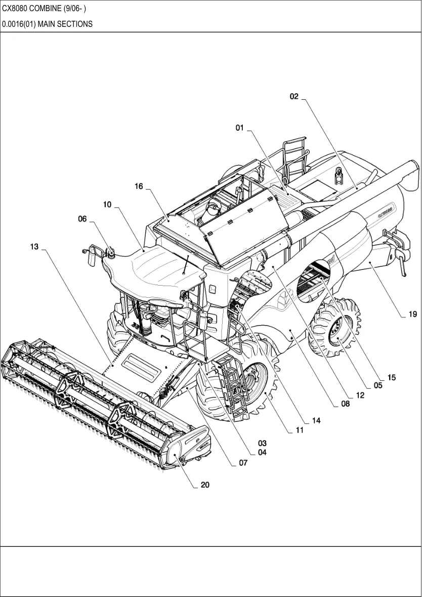 New Holland Cx 8080 Combine Service & Repair Manual preview page 1