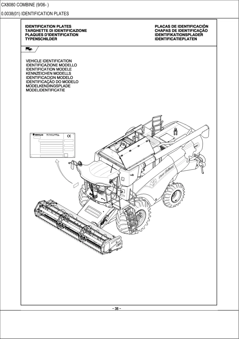 New Holland Cx 8080 Combine Service & Repair Manual preview page 3