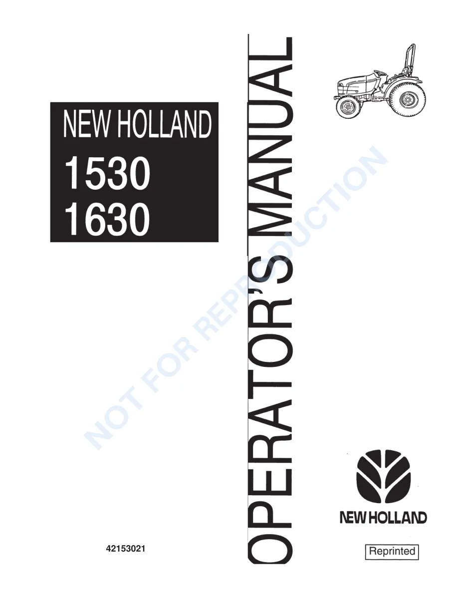 New Holland Ford 1530 3 Cylinder Compact Tractor Parts Manual preview page 1