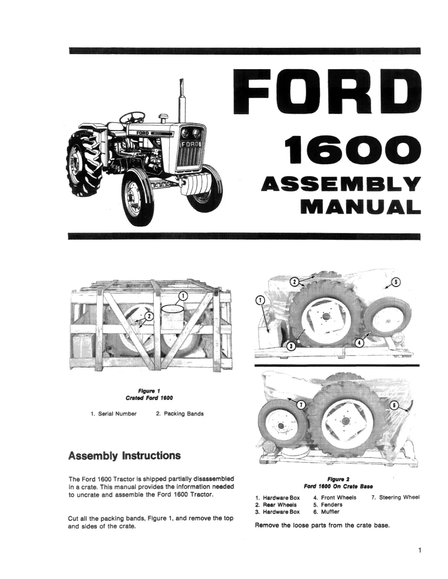 New Holland Ford 1600 Tractor Operator's Manual preview page 3