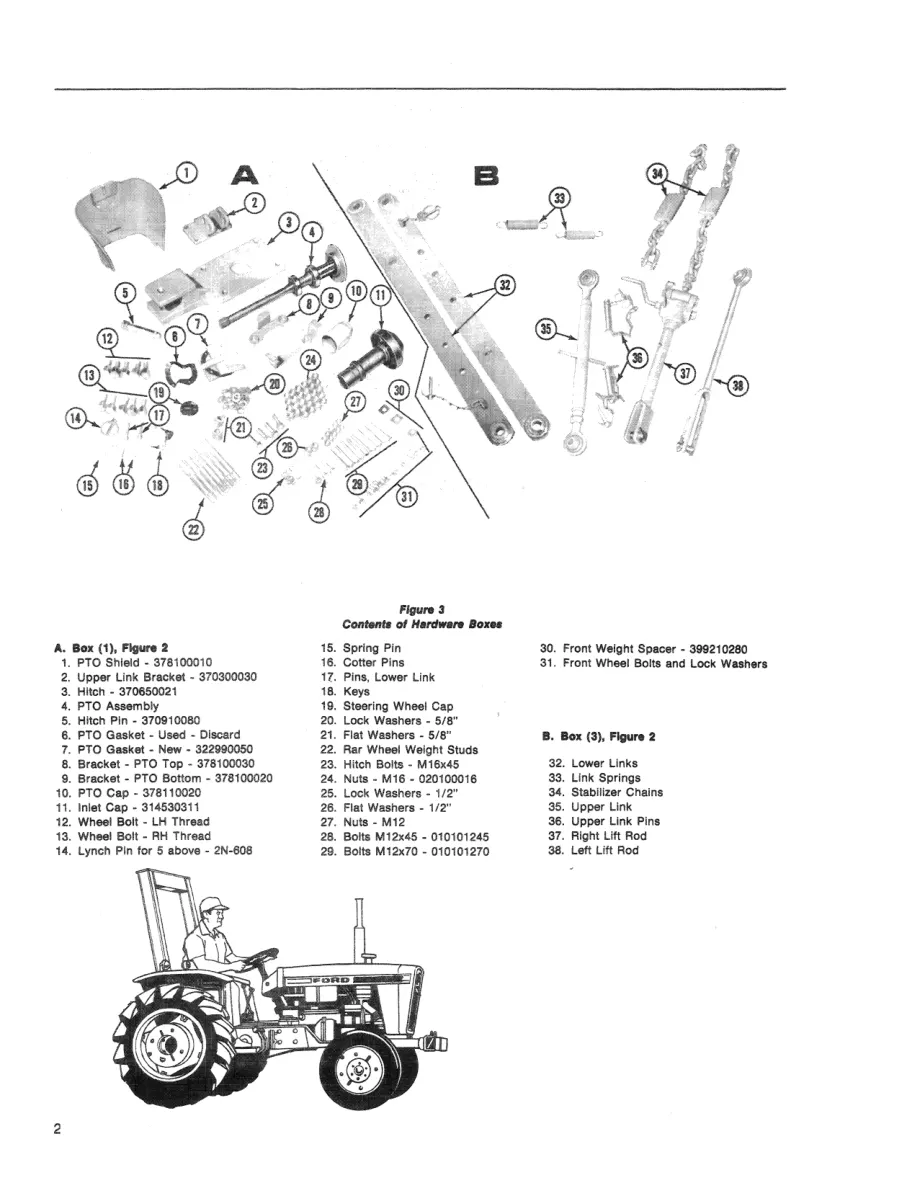 New Holland Ford 1600 Tractor Operator's Manual preview page 4