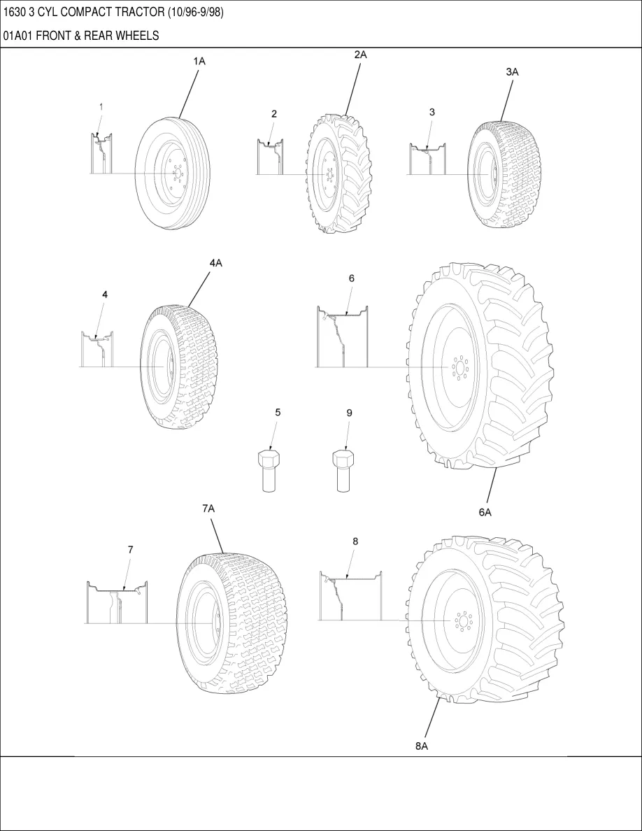 New Holland Ford 1630 3 Cylinder Compact Tractor Parts Manual preview page 5