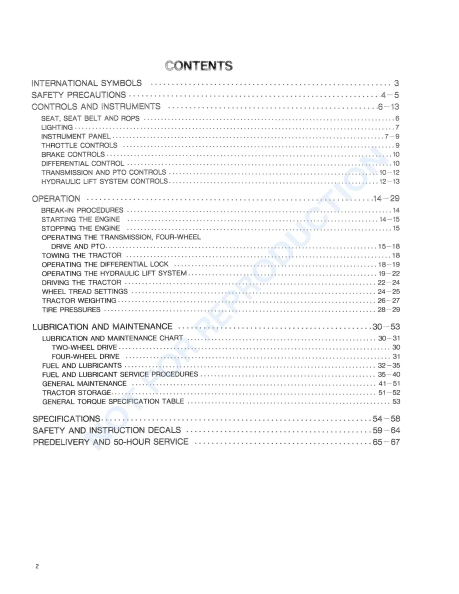 New Holland Ford 1720 Tractor Operator's Manual preview page 4