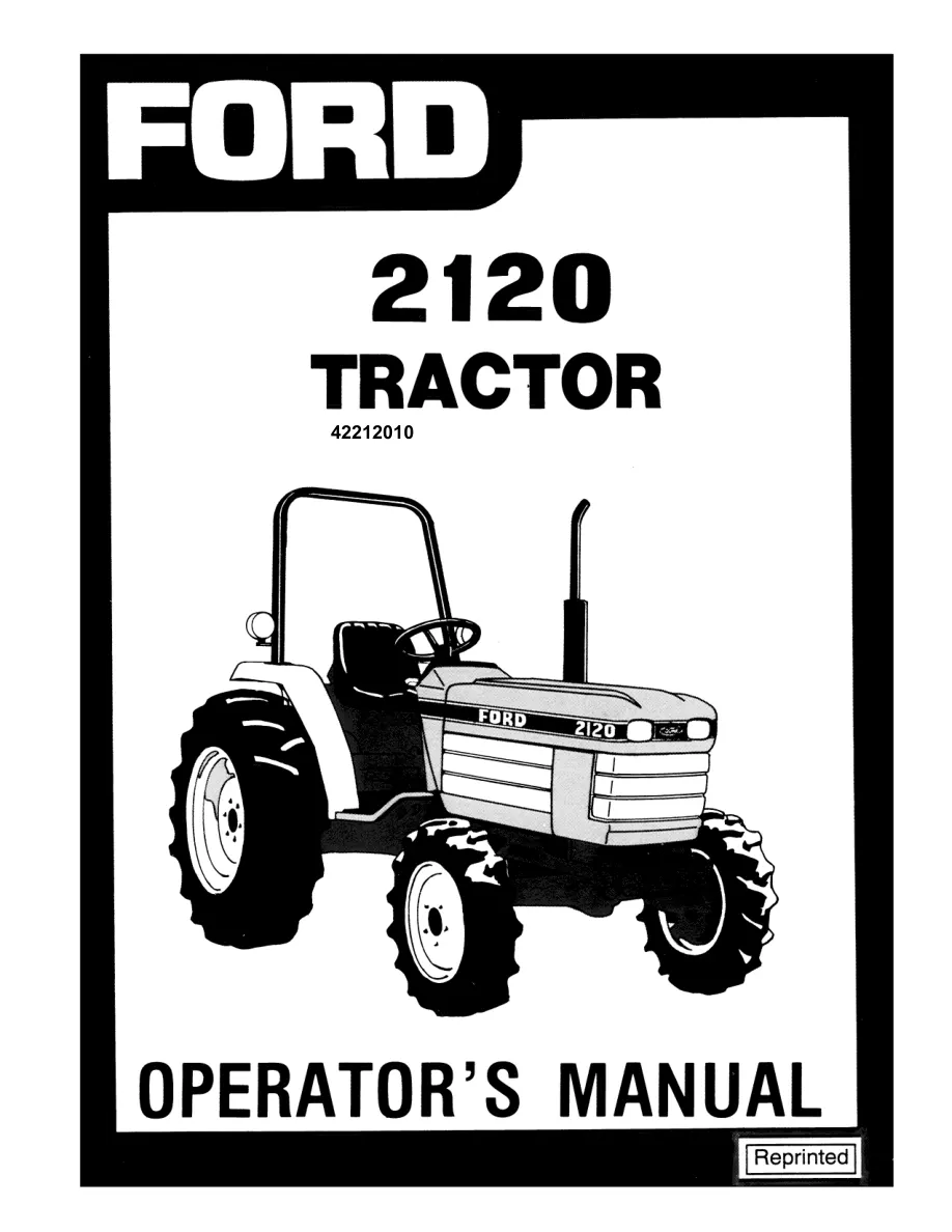 New Holland Ford 2120 Tractor Serial Number Prior To UV32236 Operator's Manual preview page 1