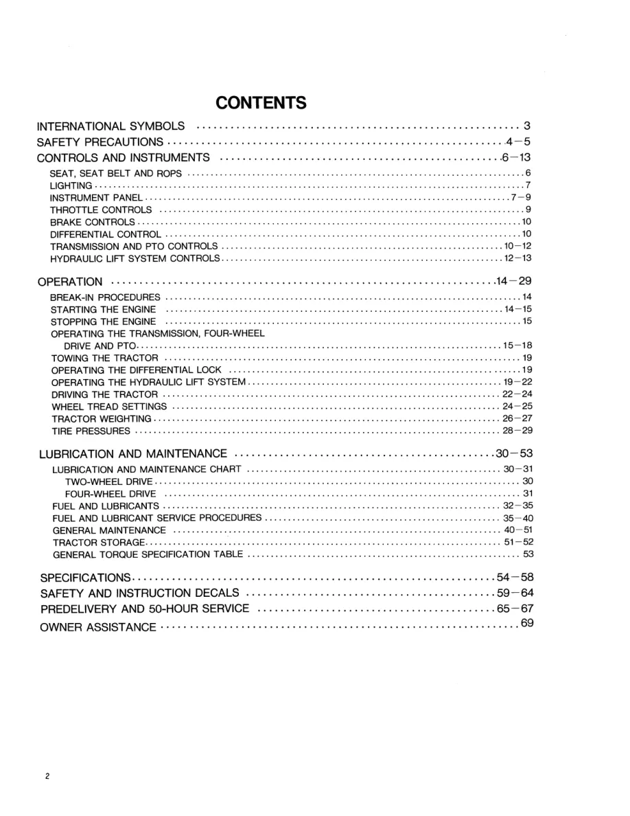 New Holland Ford 2120 Tractor Serial Number Prior To UV32236 Operator's Manual preview page 4