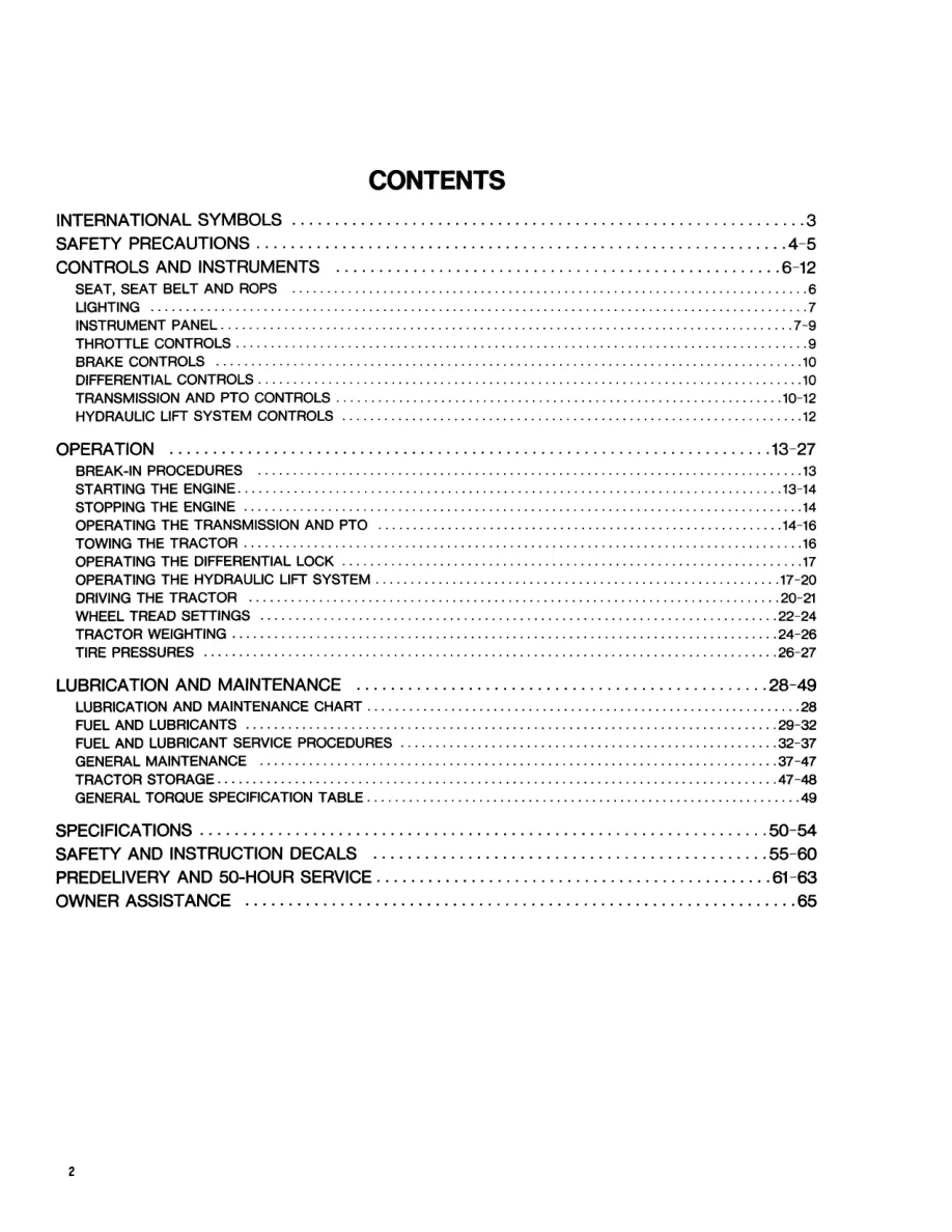 New Holland Ford 3415 Tractor Operator's Manual preview page 4