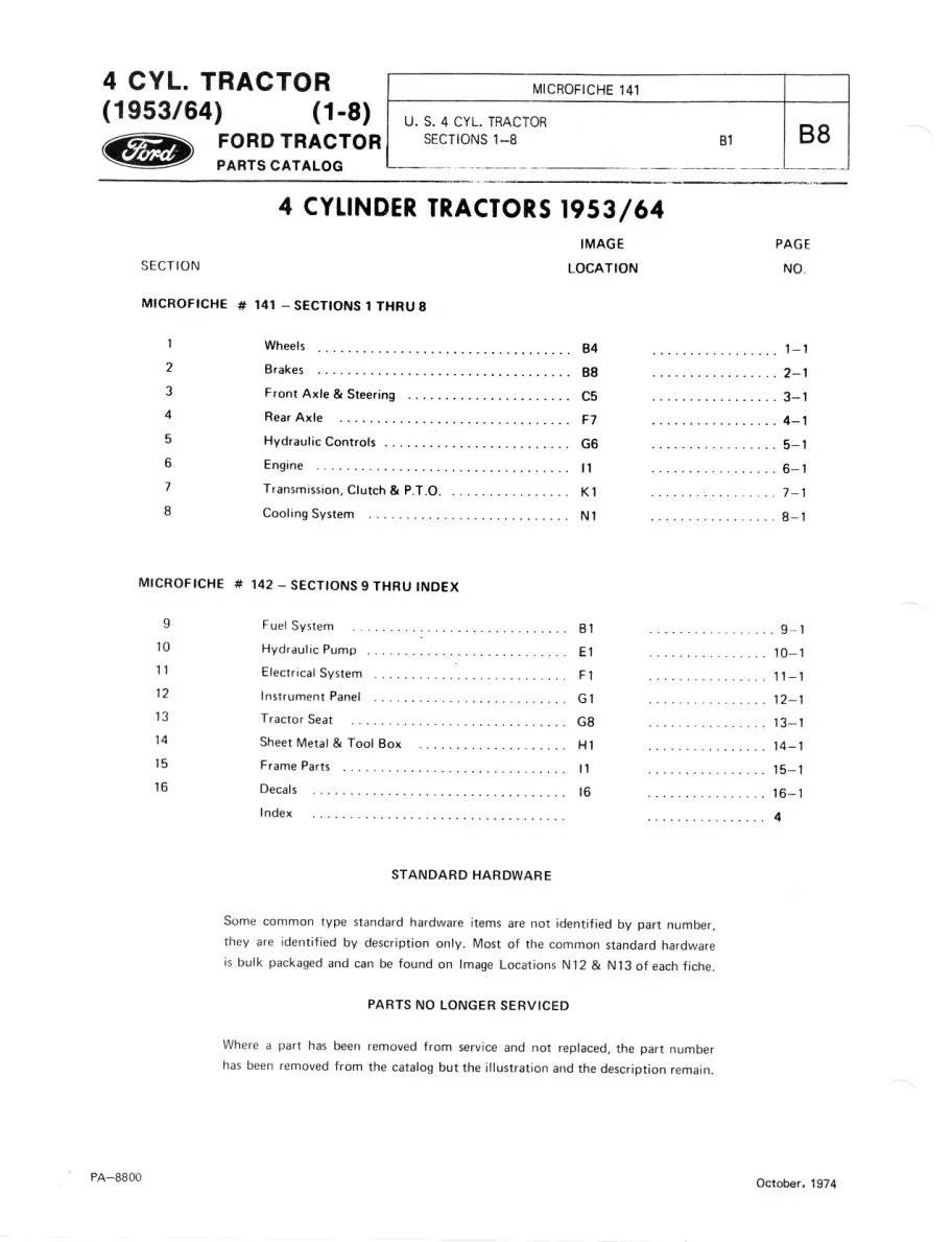 New Holland Ford 621 631 641 651 661 Tractor Service & Repair Manual preview page 2