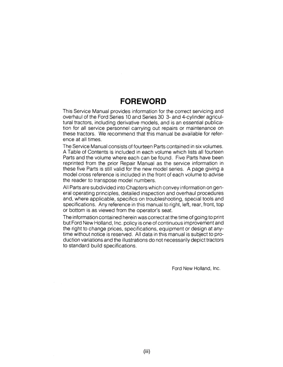 New Holland Ford 7810 Tractor Service & Repair Manual preview page 3