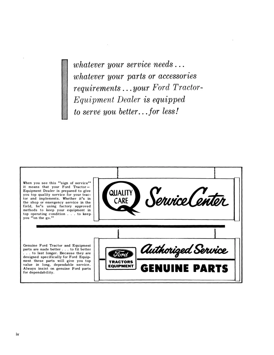 New Holland Ford 8000 Tractor Operator's Manual preview page 6