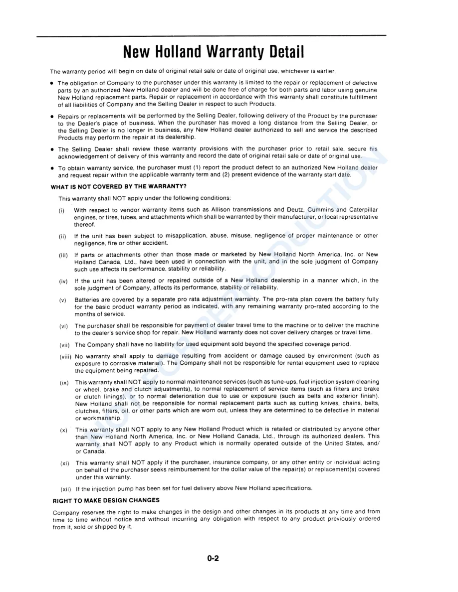 New Holland Ford 9280 9480 9680 9880 Tractor Operator's Manual preview page 4