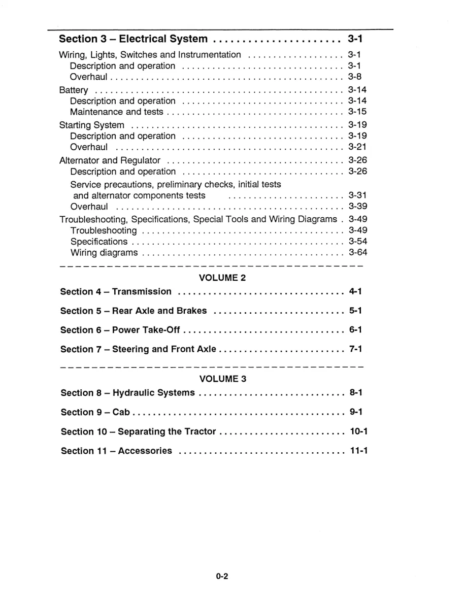 New Holland Ford-New 250C & 260C 345D 445D 545D Tractor Loader Service & Repair Manual preview page 4