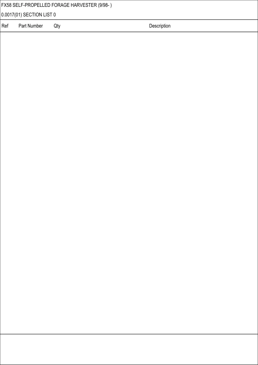 New Holland FX28 FX38 FX48 FX58 Combine Parts Manual preview page 5