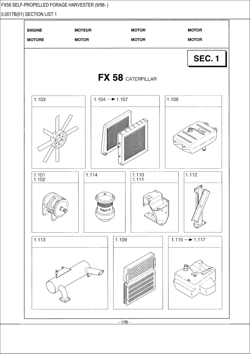 New Holland FX28 FX38 FX48 FX58 Combine Parts Manual preview page 6