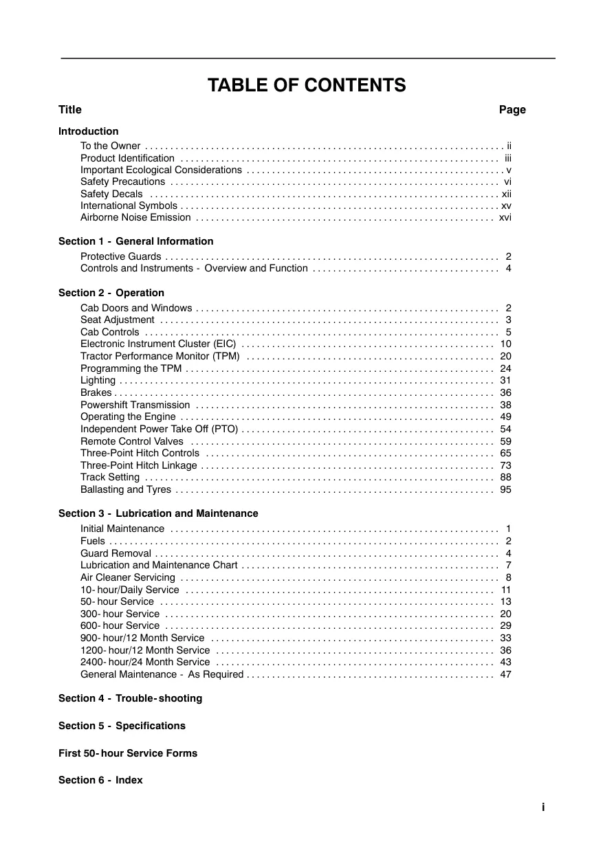New Holland G170 G190 G210 G240 Tractor Operator's Manual preview page 3