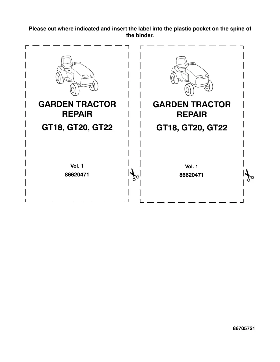 New Holland GT20A GT22A Tractor Service & Repair Manual preview page 1