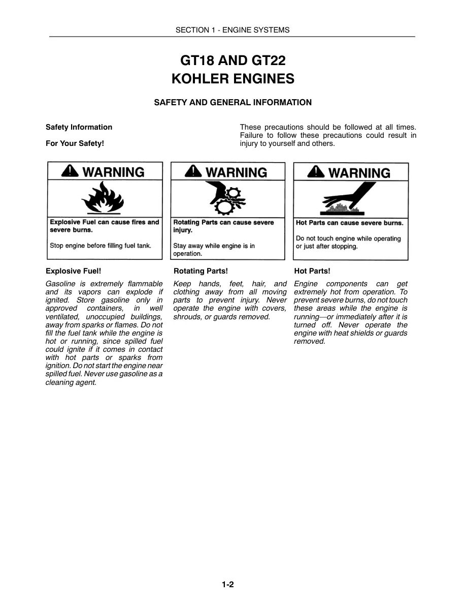New Holland GT20A GT22A Tractor Service & Repair Manual preview page 6