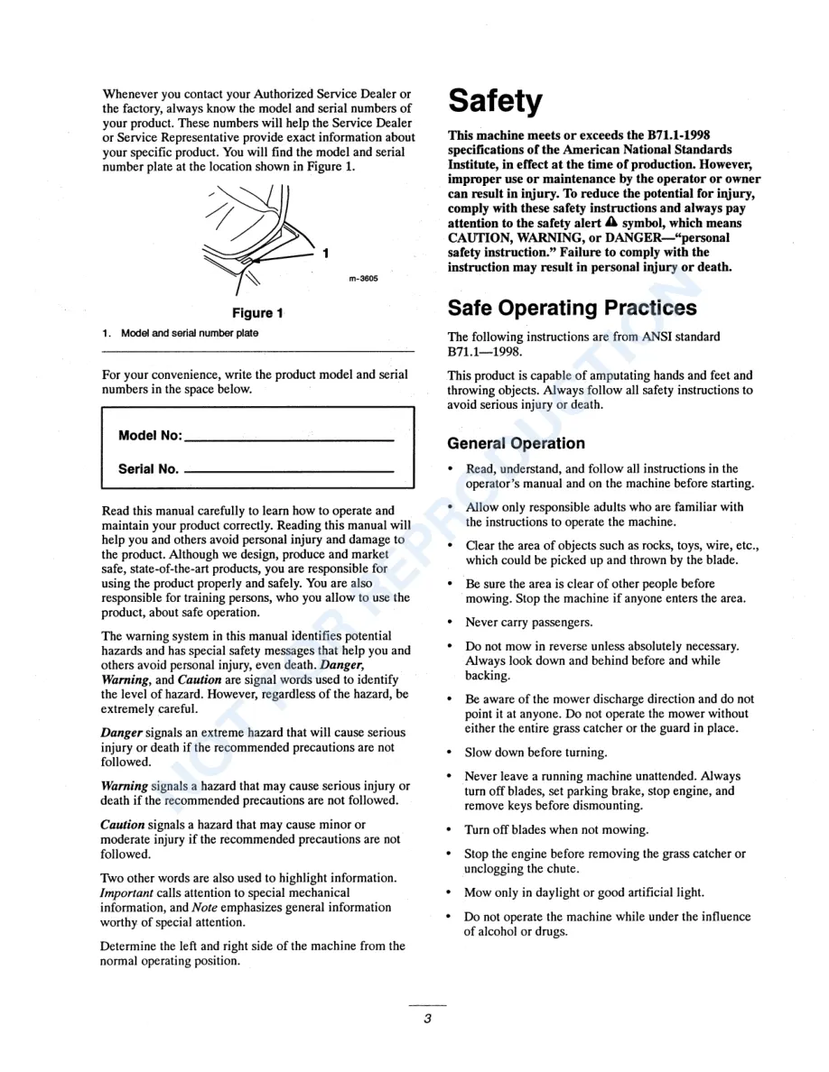 New Holland GT22 Garden Tractor Operator's Manual preview page 5