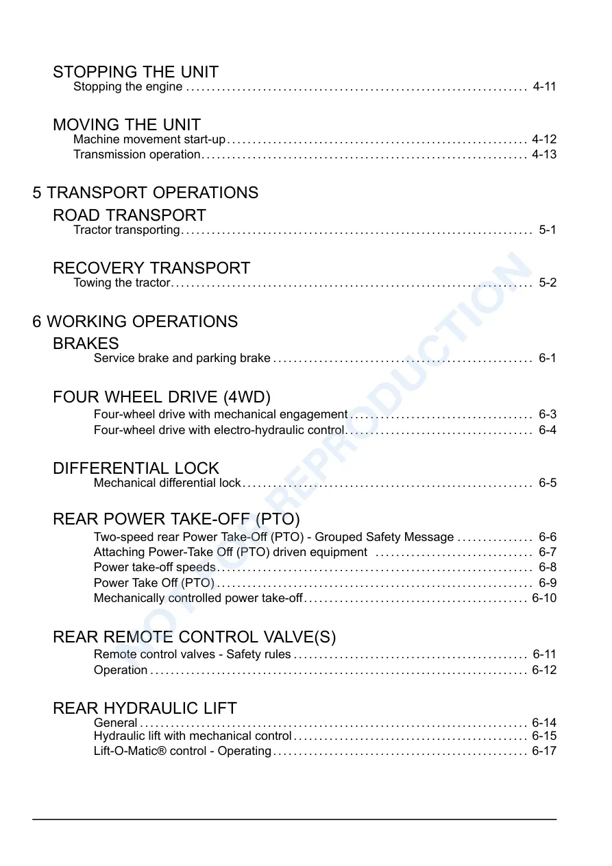 New Holland T4.65 T4.75 Powerstar Tractor Operator's Manual preview page 4