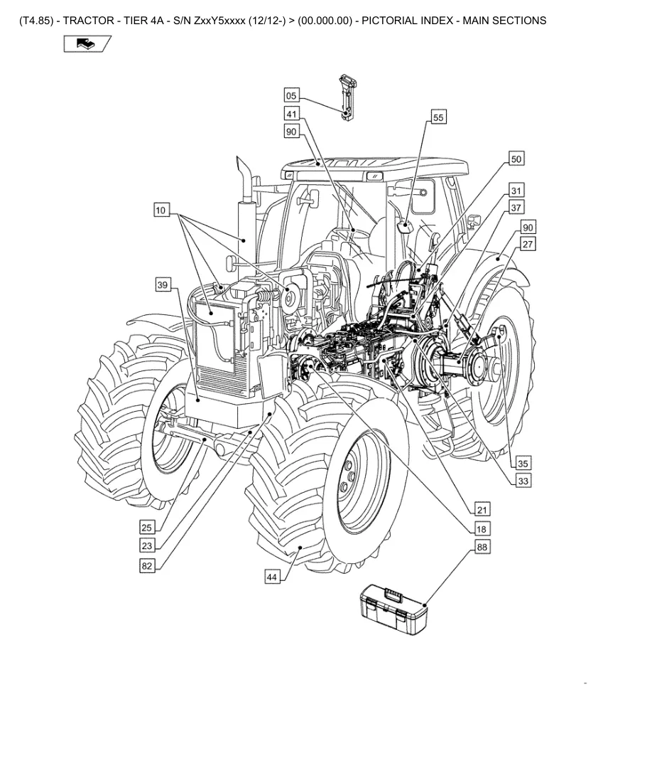 New Holland T4.85 Tractor Parts Manual preview page 1