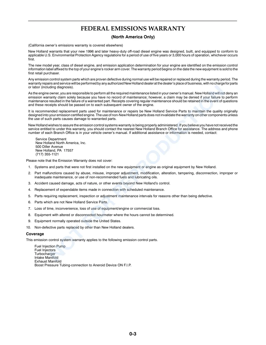 New Holland TC21D TC24D Tractor Operator's Manual preview page 4