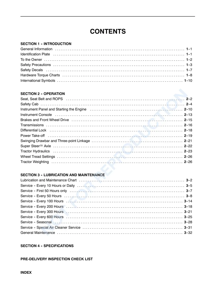 New Holland TC27D Tractor Operator's Manual preview page 5
