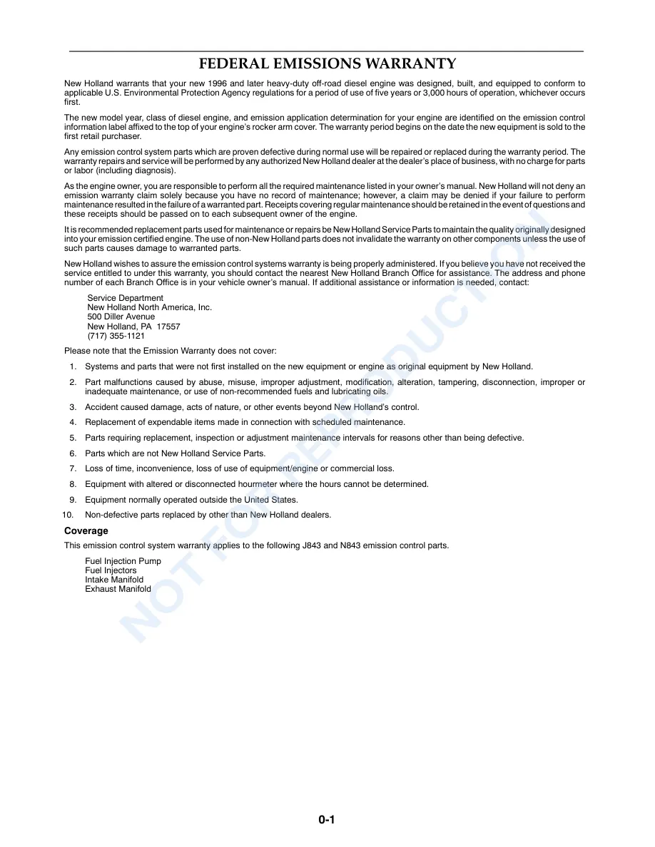 New Holland TC33 TC33D Tractor Service & Repair Manual preview page 3