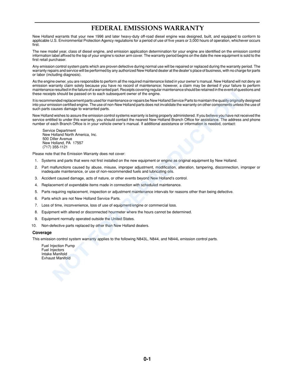 New Holland TC35D TC40D TC45D Tractor Operator's Manual preview page 3