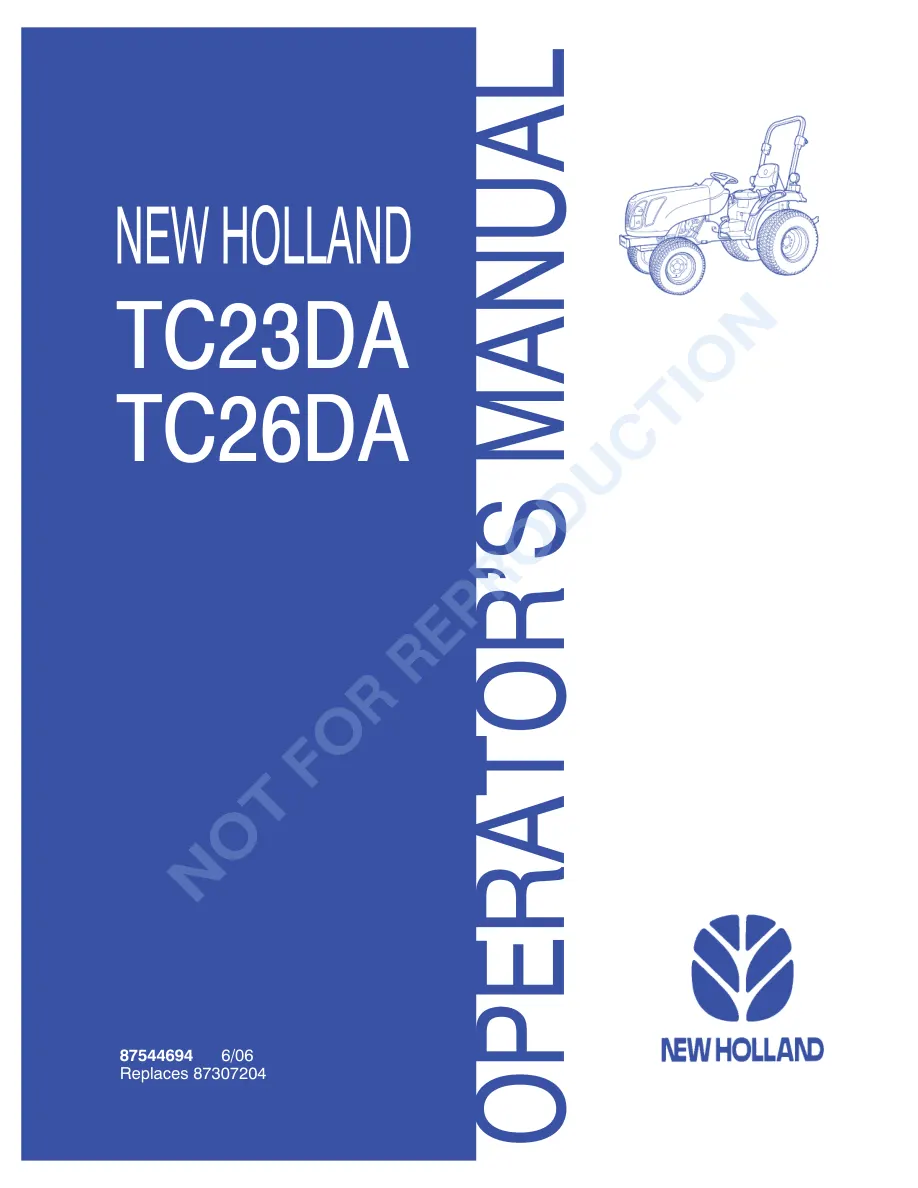 New Holland TC48DA TC55DA Tractor Operator's Manual preview page 1