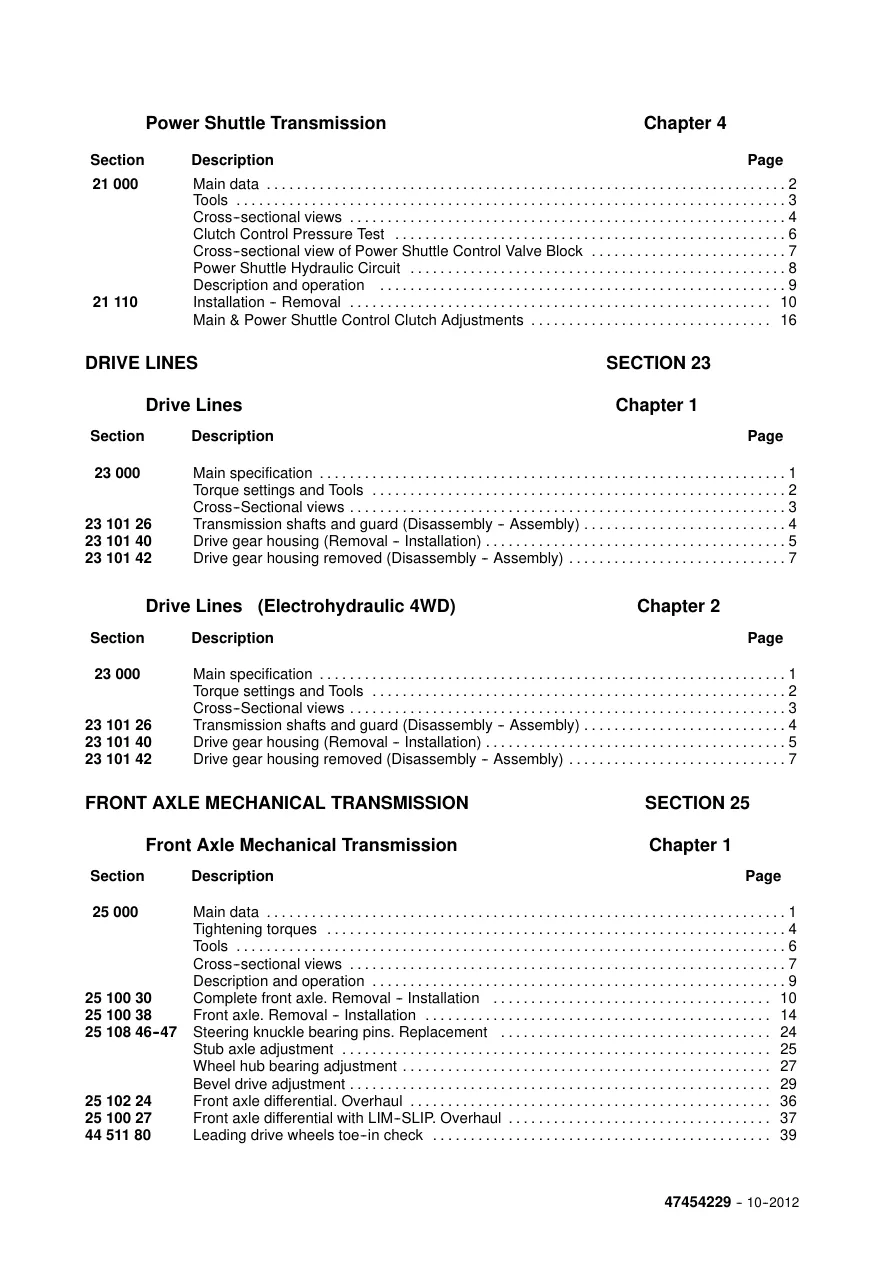 New Holland TD5.65 TD5.75 TD5.80 TD5.90 TD5.100 TD5.110 Tractor Service & Repair Manual preview page 5